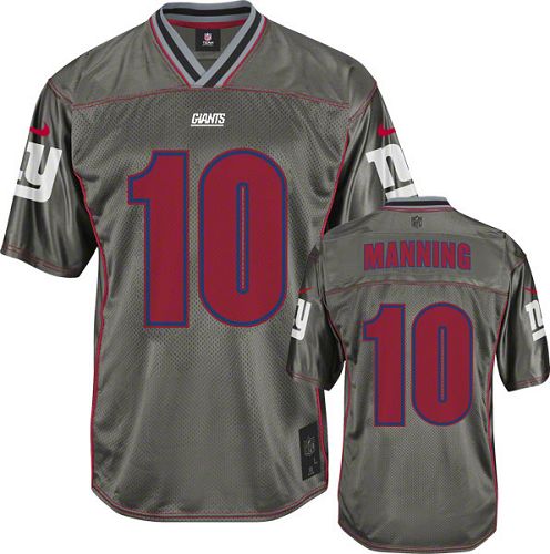 Men's Limited Eli Manning Nike Jersey Grey - #10 Vapor NFL New York Giants